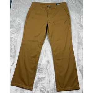 Bonobos Mens Chino Pants 33x30 Brown Cotton Twill Straight Leg Flat Front Khakis